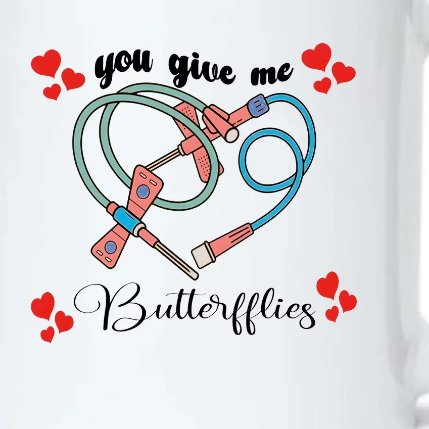 You Give Me Butterflies Nurse ValentineS Day Black Color Changing Mug