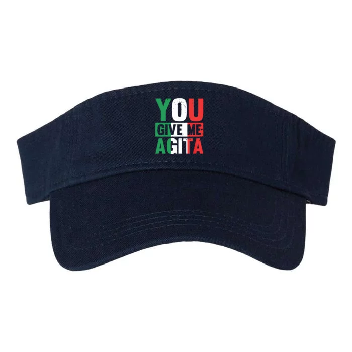 You Give Me Agita Funny Italian Saying Valucap Bio-Washed Visor