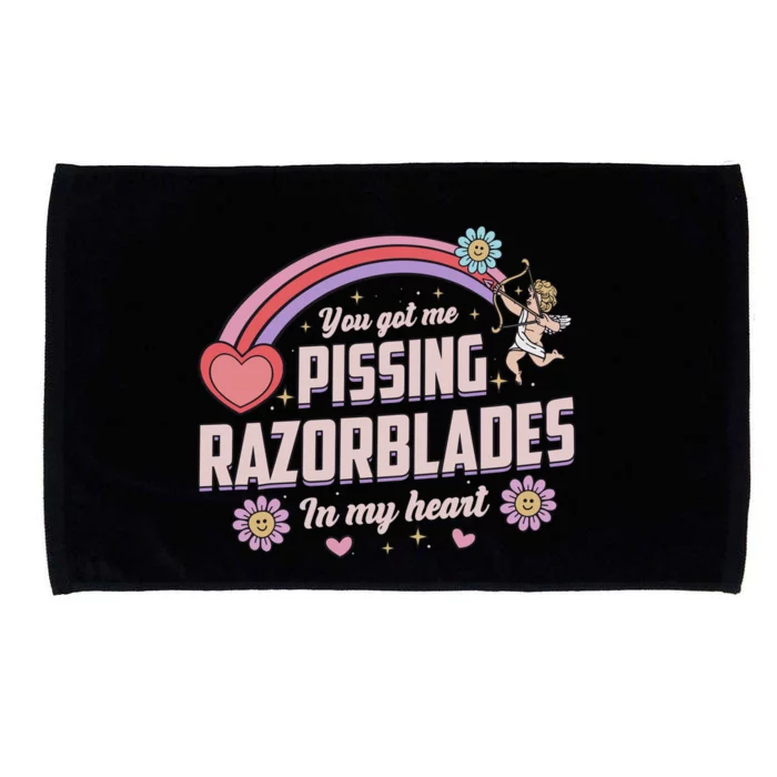 You Got Me Pissing Razorblades In My Heart Microfiber Hand Towel