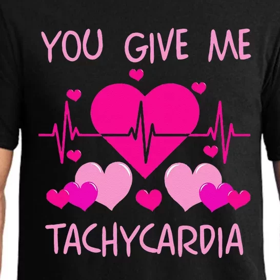 You Give Me Tachycardia Cute ICU Nurse Life Valentines Pajama Set