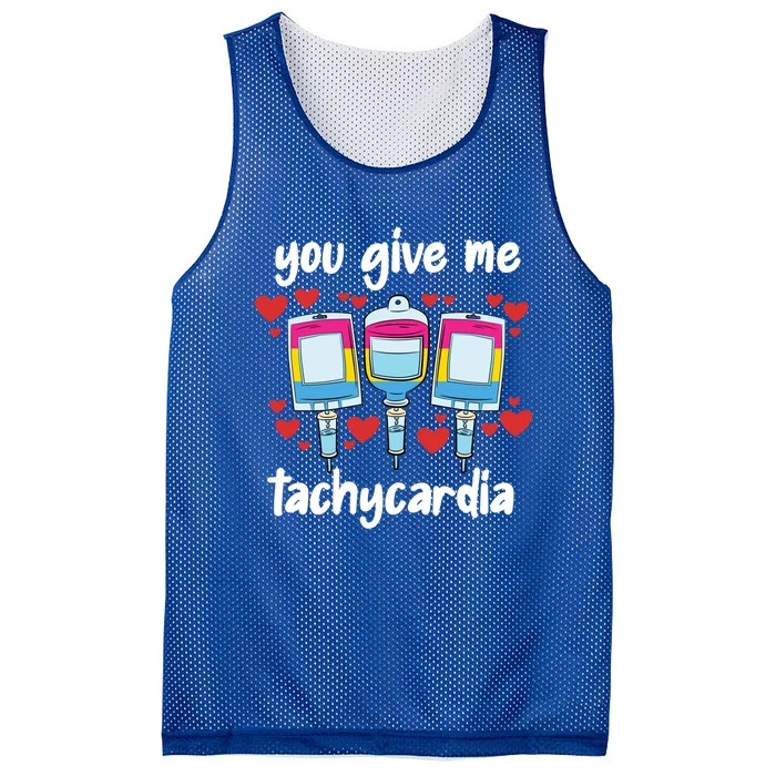 You Give Me Tachycardia Pansexual Lgbtq Rn Nurse Nursing Gift Mesh Reversible Basketball Jersey Tank