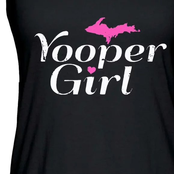 Yooper Girl Michigan Upper Peninsula Midwest Roots Ladies Essential Flowy Tank