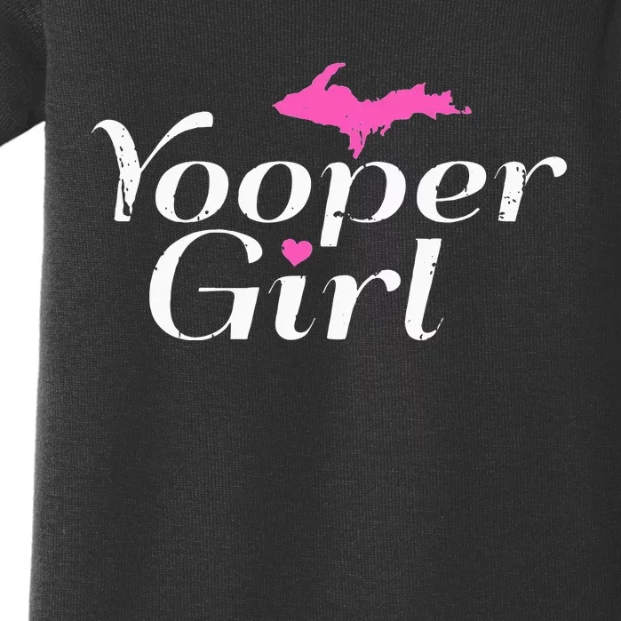 Yooper Girl Michigan Upper Peninsula Midwest Roots Baby Bodysuit