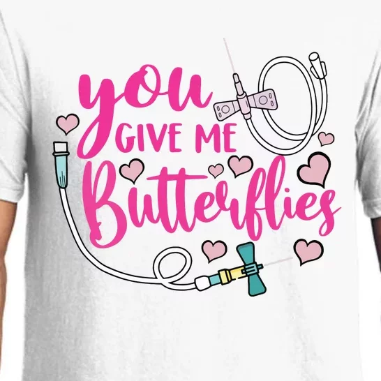 You Give Me Butterflies Funny Phlebotomist Valentines Day Pajama Set