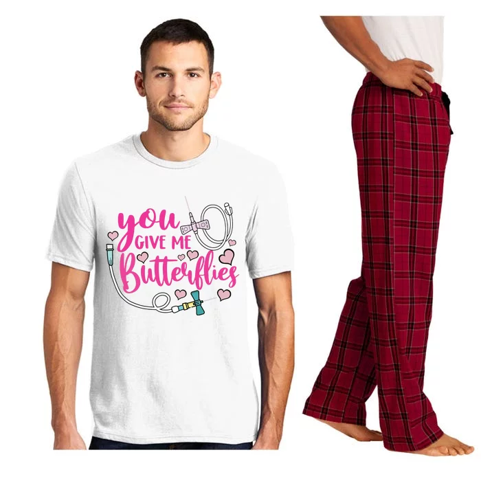 You Give Me Butterflies Funny Phlebotomist Valentines Day Pajama Set