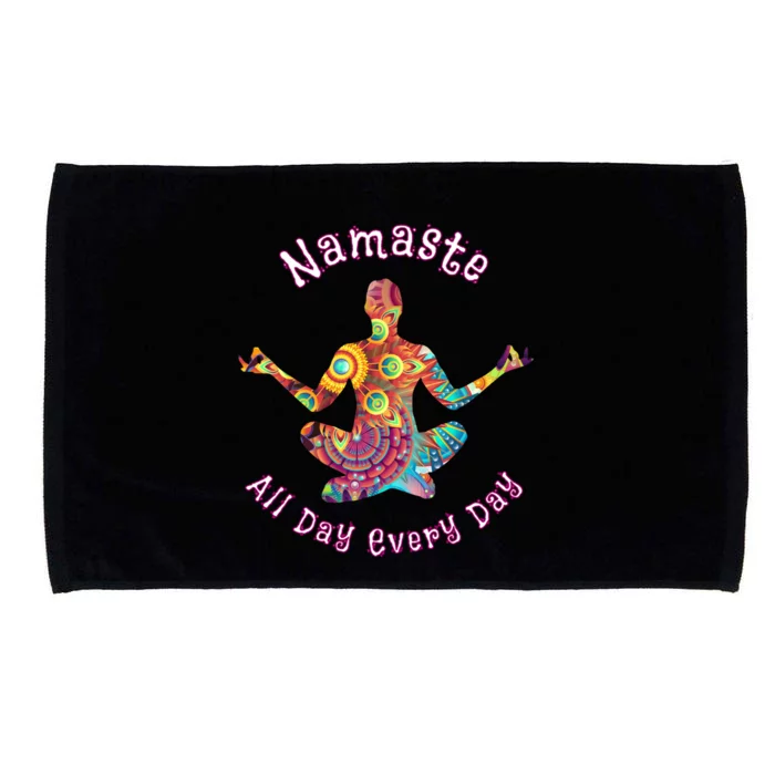 Yoga Gift Namaste All Day Every Day Yoga Pose Gift Microfiber Hand Towel