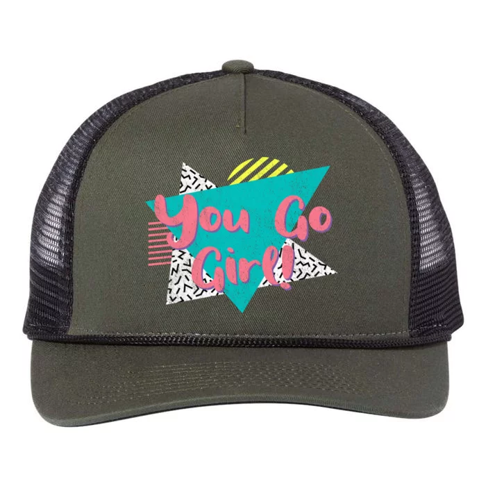 You Go ! Retro Vintage 80's 90's 'S Or Gift Cool Gift Retro Rope Trucker Hat Cap