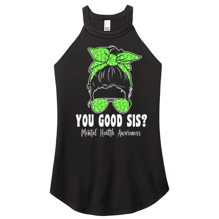 You Good Sis Mental Health Matters Awareness Human Brain Women’s Perfect Tri Rocker Tank