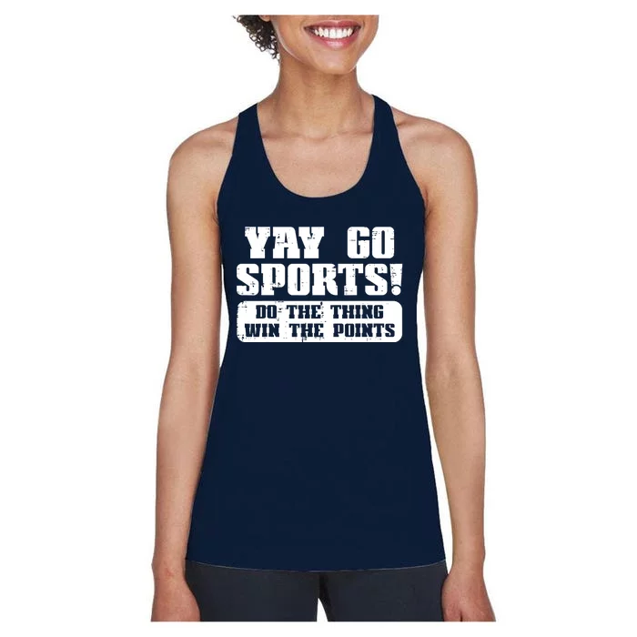 Yay Go Sports American Football Game Day Women's Racerback Tank