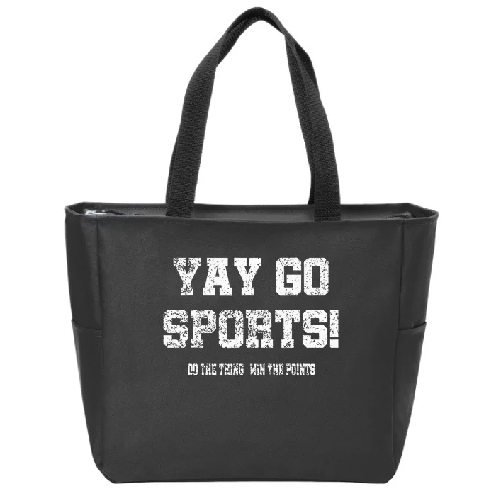 Yay Go Sports! Funny Sports lover Zip Tote Bag