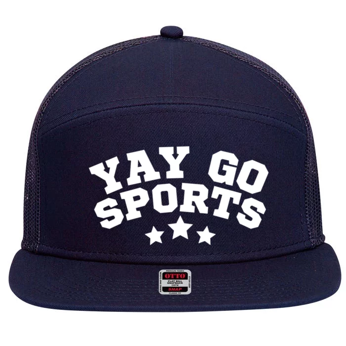 Yay Go Sports Gift Funny Team Baseball Softball Soccer Football Gift 7 Panel Mesh Trucker Snapback Hat