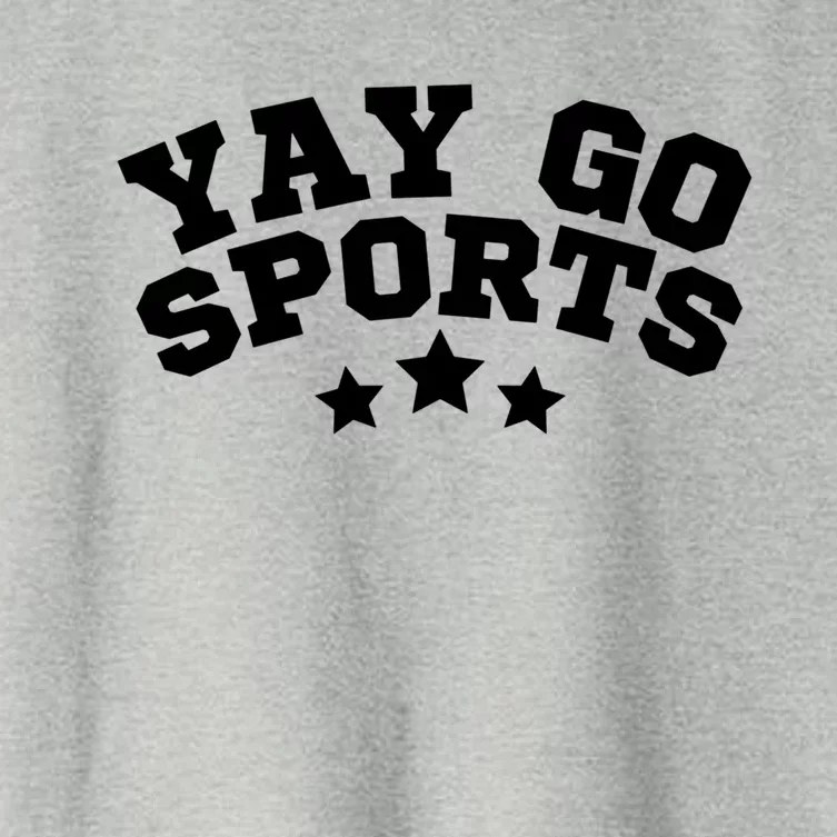 Yay Go Sports Gift Funny Team Baseball Softball Soccer Football Gift Women's Crop Top Tee