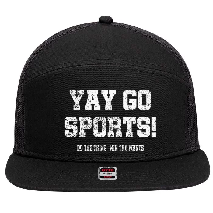 Yay Go Sports! Funny Sports 7 Panel Mesh Trucker Snapback Hat