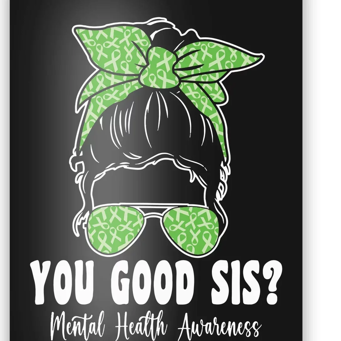 You Good Sis Mental Health Matters Awareness Human Brain Poster