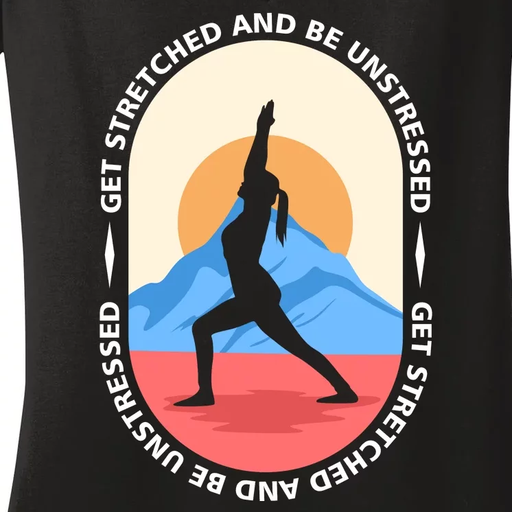 Yoga Get Stretched Women's V-Neck T-Shirt