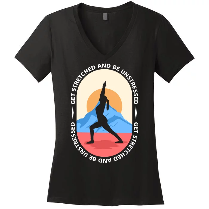 Yoga Get Stretched Women's V-Neck T-Shirt