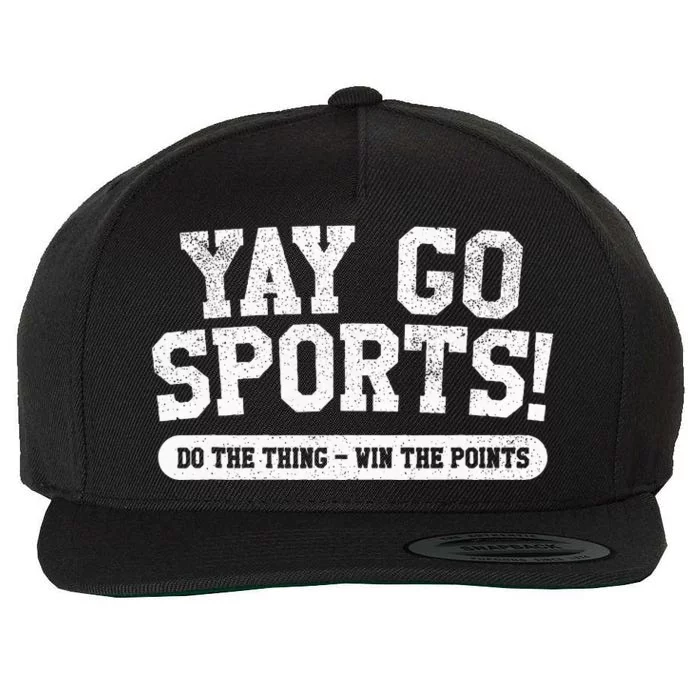 Yay Go Sports! Funny Sports Wool Snapback Cap