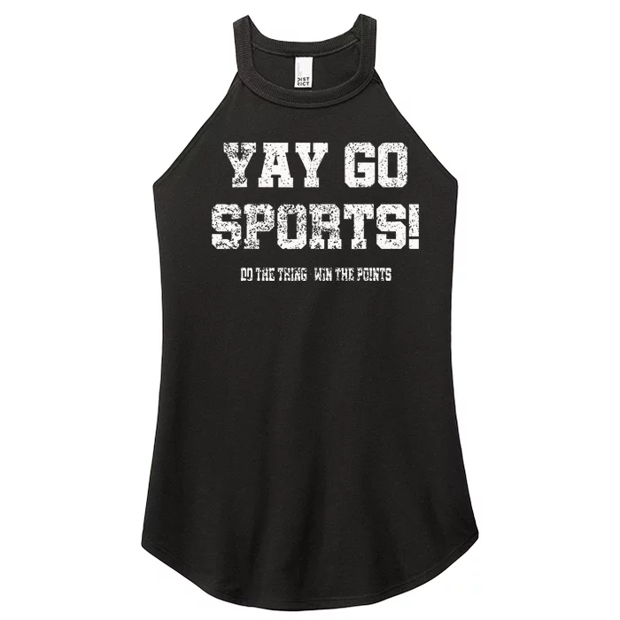 Yay Go Sports! Funny Sports Women’s Perfect Tri Rocker Tank