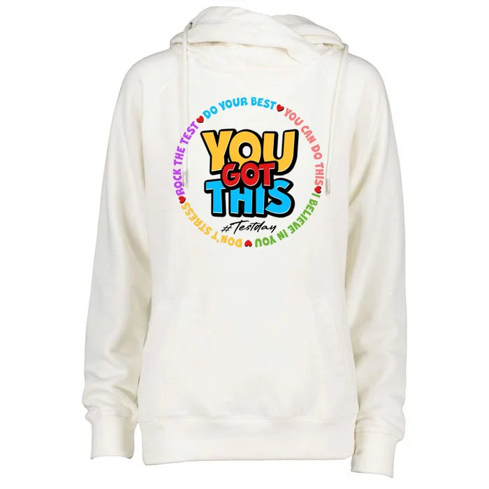 You Got This #Test Day Womens Funnel Neck Pullover Hood