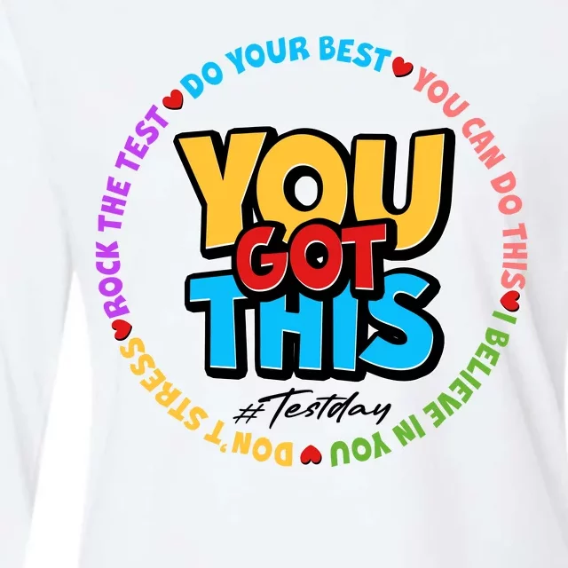 You Got This #Test Day Womens Cotton Relaxed Long Sleeve T-Shirt