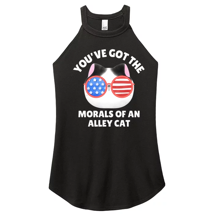 You’Ve Got The Morals Of An Alley Cat Women’s Perfect Tri Rocker Tank