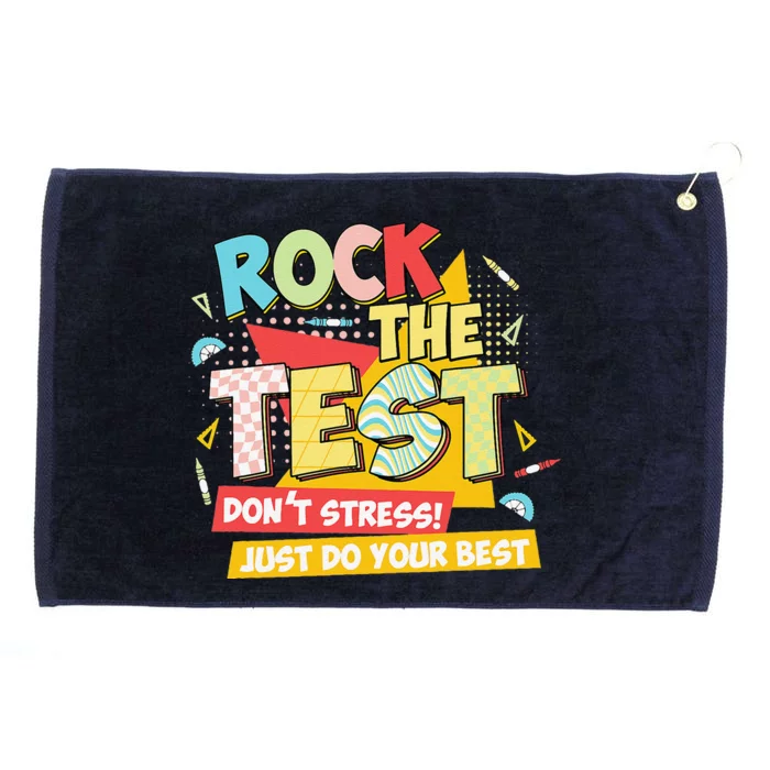 You Got This Rock The Test Testing Day Teacher Student Grommeted Golf Towel