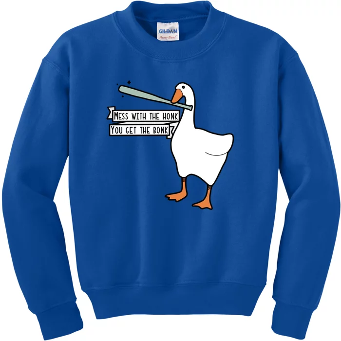 You Get The Bonk Mess With The Honk Goose Kids Sweatshirt