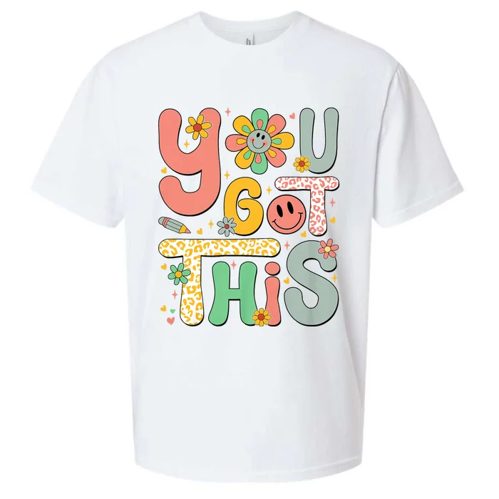 You Got This Testing Day Groovy Motivational Teacher Student Sueded Cloud Jersey T-Shirt