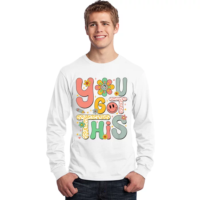 You Got This Testing Day Groovy Motivational Teacher Student Long Sleeve Shirt