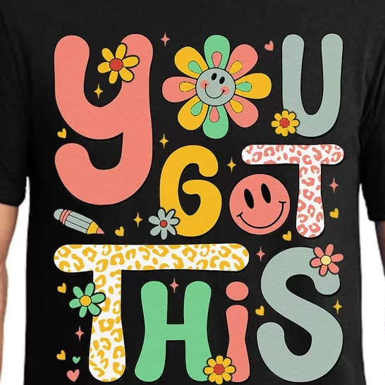 You Got This Testing Day Groovy Motivational Teacher Student Pajama Set