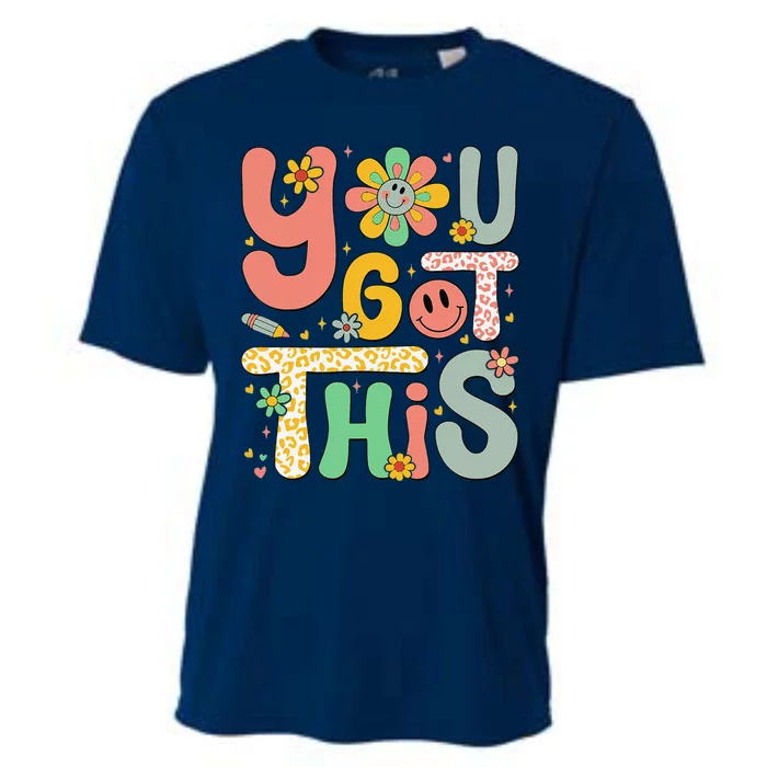 You Got This Testing Day Groovy Motivational Teacher Student Cooling Performance Crew T-Shirt