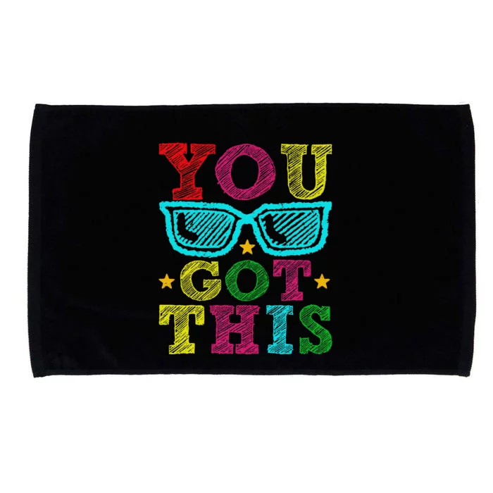 You Got This Testing Day Retro Motivational Teacher Student Microfiber Hand Towel