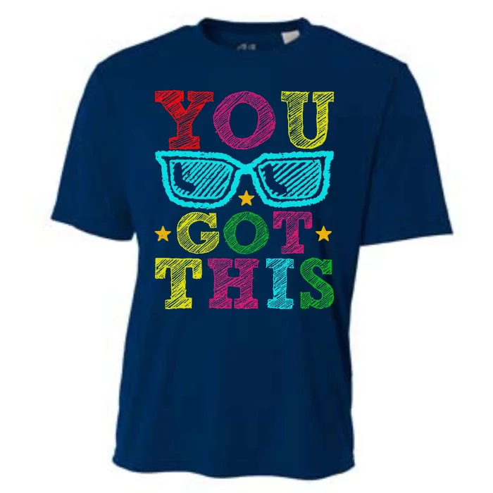 You Got This Testing Day Retro Motivational Teacher Student Cooling Performance Crew T-Shirt