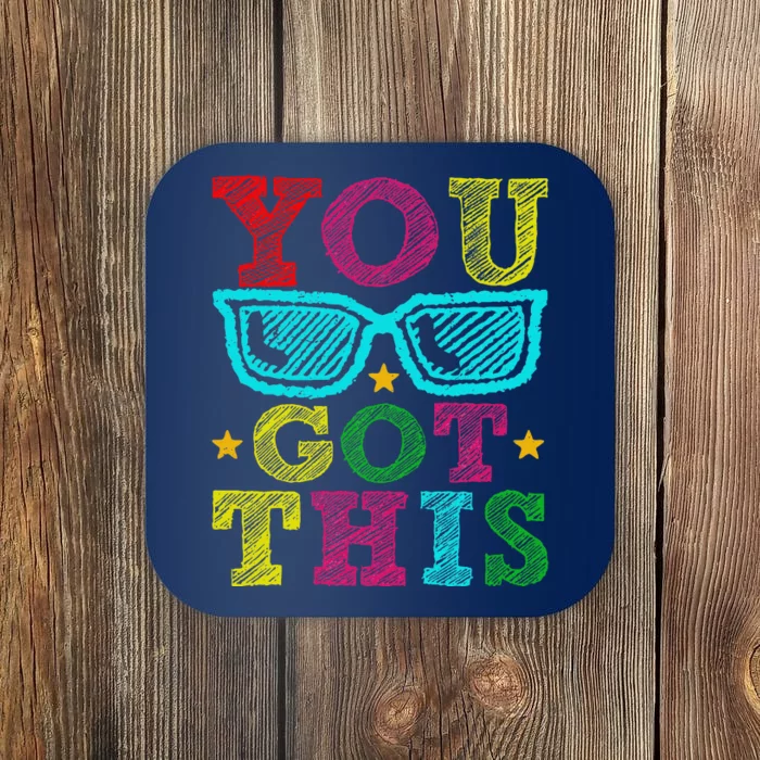 You Got This Testing Day Retro Motivational Teacher Student Coaster