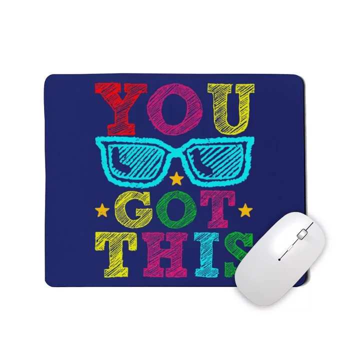 You Got This Testing Day Retro Motivational Teacher Student Mousepad