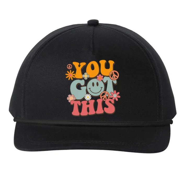 You Got This Groovy Motivational Testing Day Teacher Student Snapback Five-Panel Rope Hat