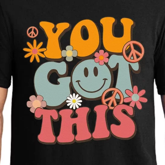 You Got This Groovy Motivational Testing Day Teacher Student Pajama Set