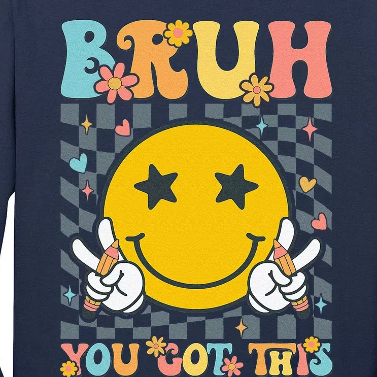 You Got This Testing Day Groovy Motivational Teacher Student Tall Long Sleeve T-Shirt