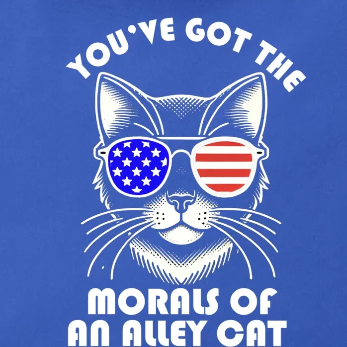 YouVe Got The Morals Of An Alley Cat 4th Of July Trump Funny Gift Zip Tote Bag