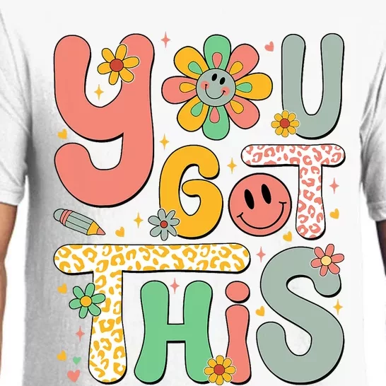 You Got This Testing Day Groovy Motivational Teacher Student Pajama Set