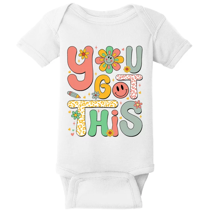 You Got This Testing Day Groovy Motivational Teacher Student Baby Bodysuit