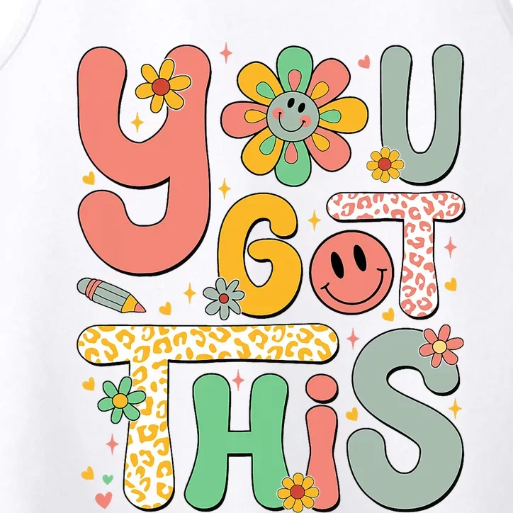 You Got This Testing Day Groovy Motivational Teacher Student Performance Tank