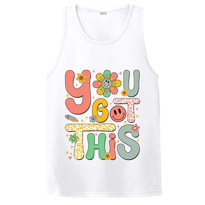 You Got This Testing Day Groovy Motivational Teacher Student Performance Tank