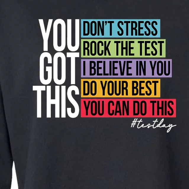 You Got This Don’T Stress Cropped Pullover Crew