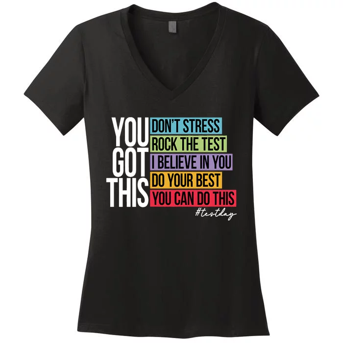 You Got This Don’T Stress Women's V-Neck T-Shirt