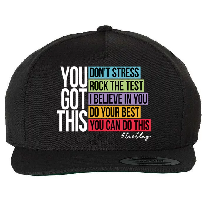 You Got This Don’T Stress Wool Snapback Cap