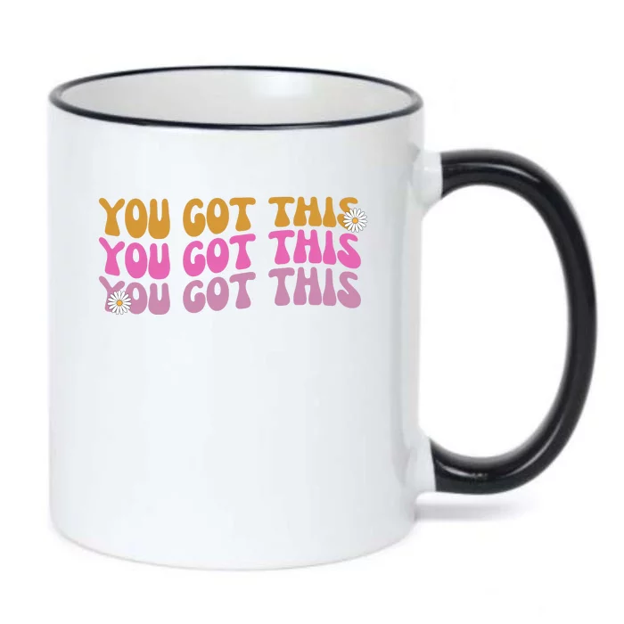 You Got This Retro Motivational Cute Black Color Changing Mug