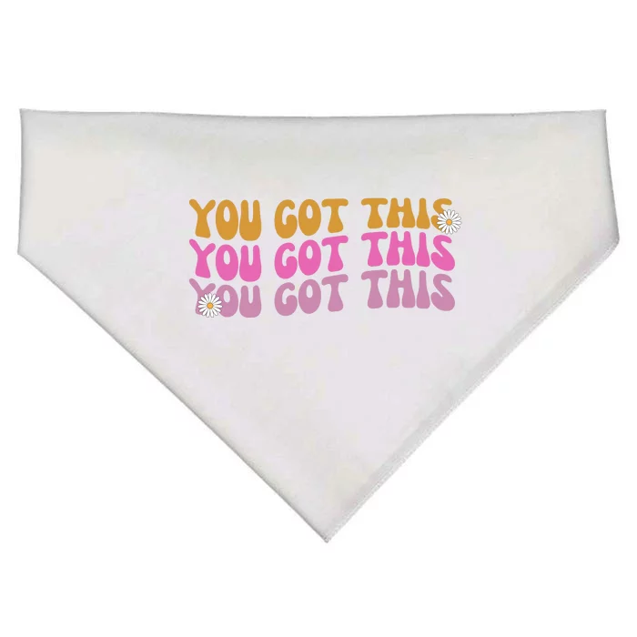 You Got This Retro Motivational Cute USA-Made Doggie Bandana