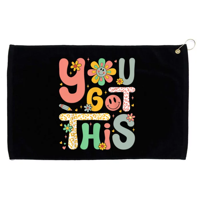 You Got This Testing Day Groovy Motivational Teacher Student Grommeted Golf Towel