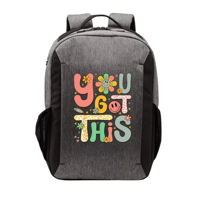 You Got This Testing Day Groovy Motivational Teacher Student Vector Backpack